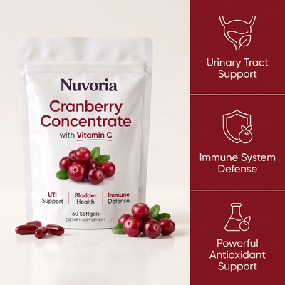 Cranberry Concentrate Softgels (40,000mg) UTI Relief Supplement